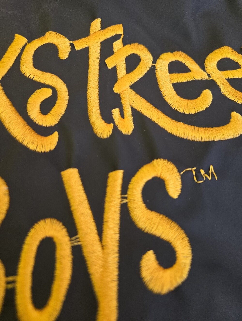 Backstreet Boys World Tour Men's Black Work Jacket with Embroidered Patches.